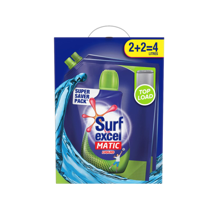 Surf Excel Matic Liquid Detergent Top Load 2+2 ltr Carton